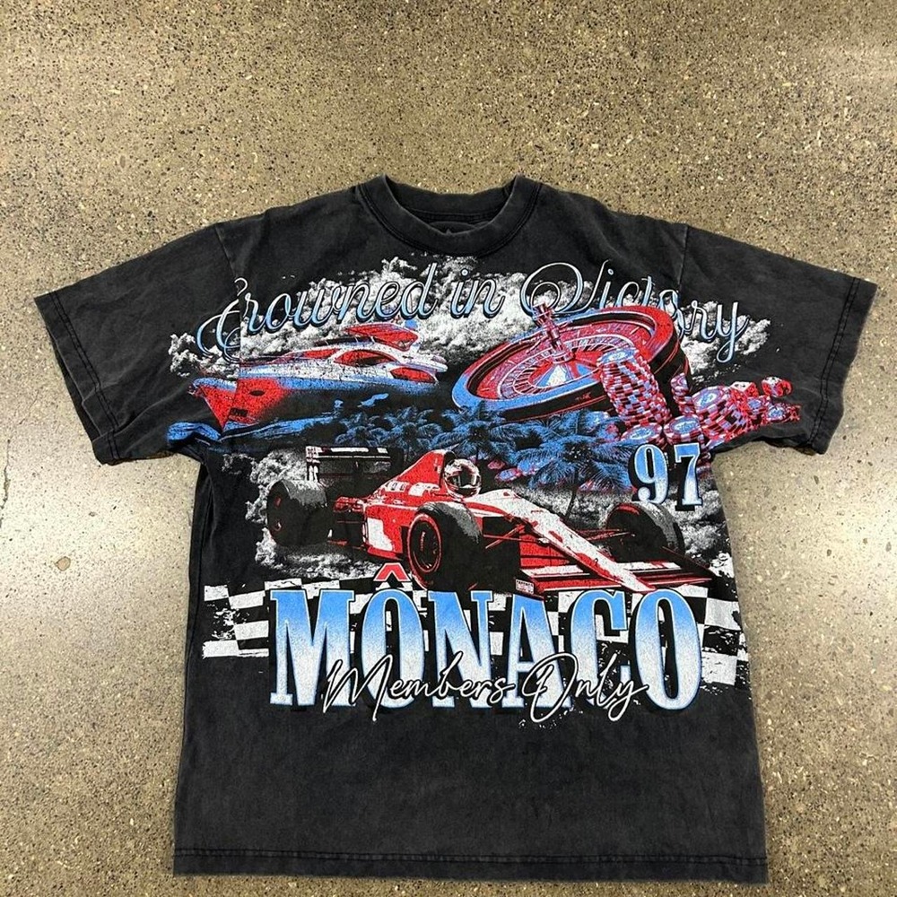 Alpha Collective Monaco Members Only Y2K Racing T-Shirt (Size L)